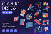 Graphic Design 3D Icons, an Object 3D Model by Rakata Studio (Thumbnail 1 of 6)