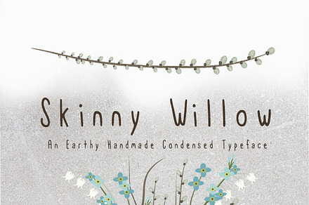 Skinny Willow Earthy Handmade Font