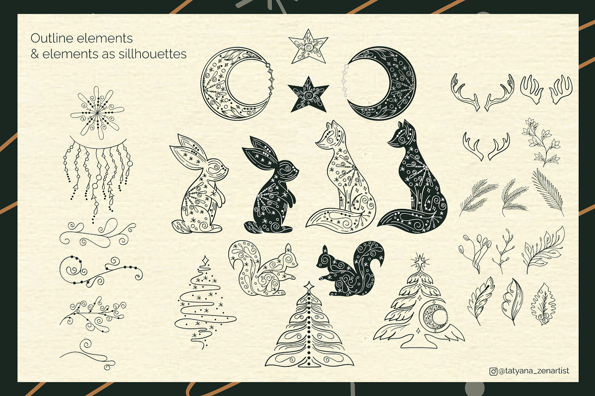 Winter wonderland Clipart Collection, a Seasonal Illustration by Tatyana_Zenartist (Photo 3 of 13)