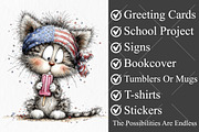 Whimsical 4th Of July Animals PNG, a Seasonal Illustration by Canvas Craft (Thumbnail 3 of 10)