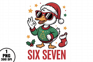 Funny Christmas Goose Six Seven 67 P, an Illustration by Daily.Designs