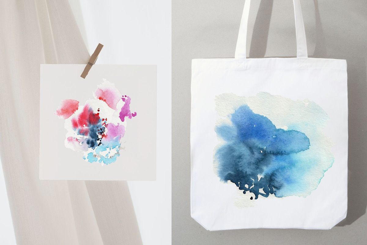 Watercolor Abstract Coral Shapes, an Illustration by Kolorata Art (Photo 8 of 9)