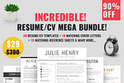 Resume/CV Mega Bundle, a Resume Template by A1RESUME (Thumbnail 1 of 21)