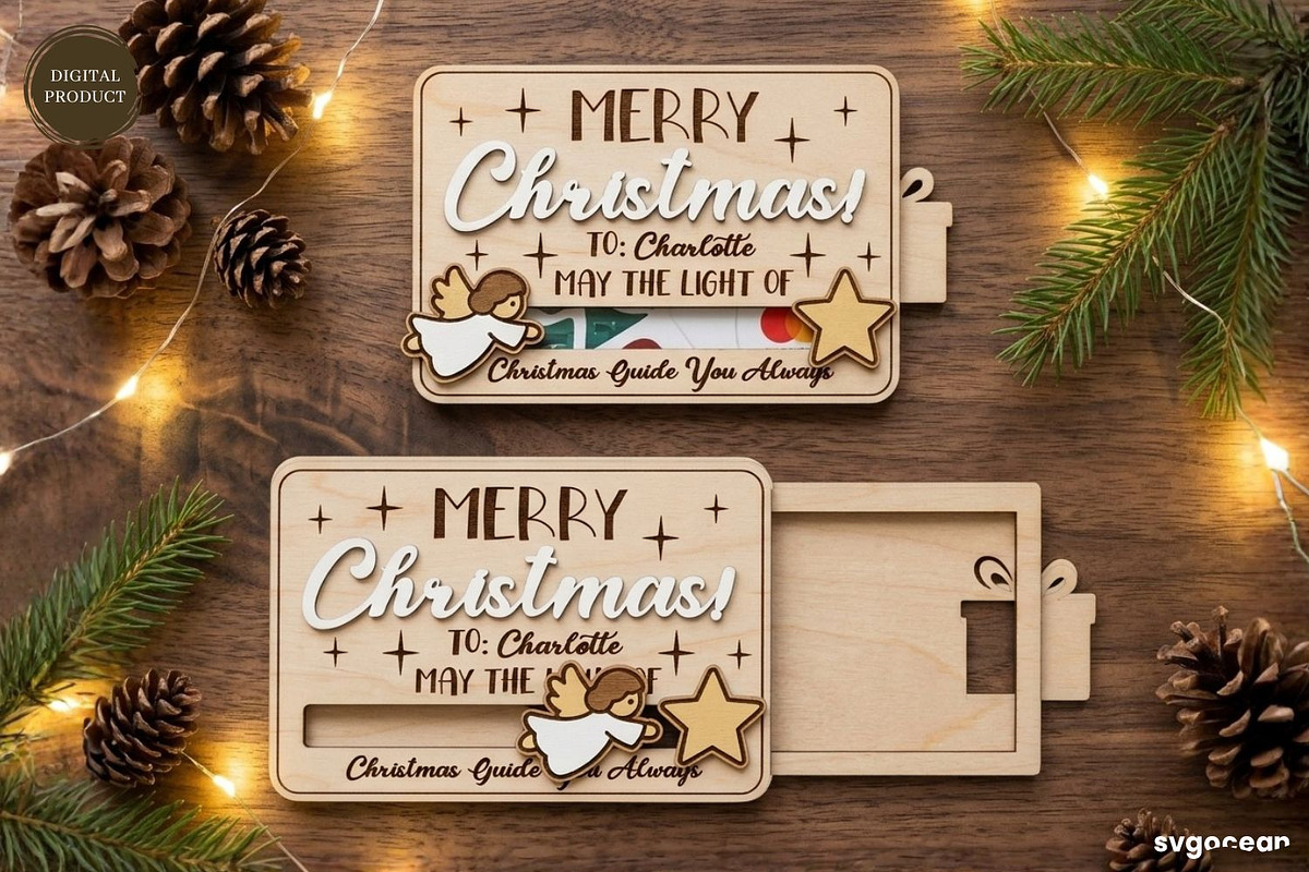 Christmas Card Holder SVG Bundle, a Decorative Illustration by svgocean (Photo 14 of 15)