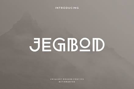 Jegbod - Modern Display Typeface, a Handwritten Font by Letterna