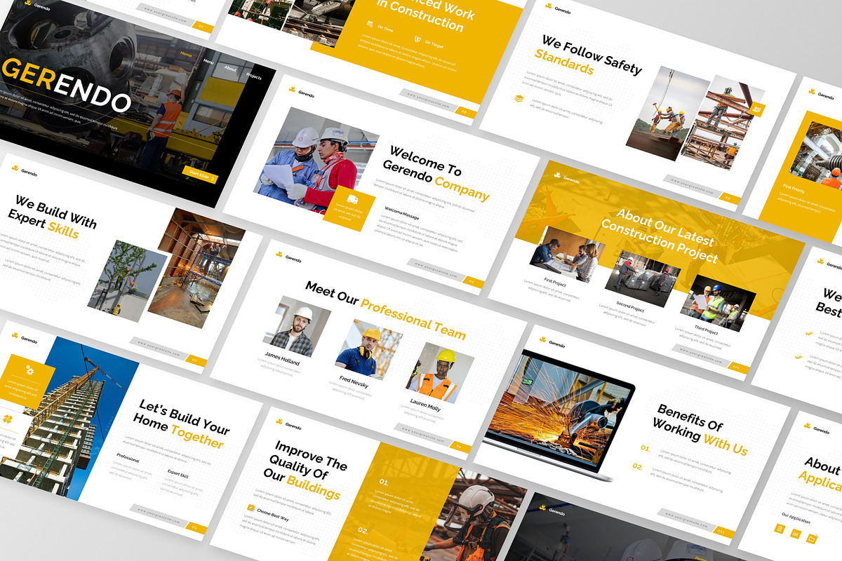 Gerendo - Construction PowerPoint, a Presentation Template by GraphauseProject (Photo 6 of 6)
