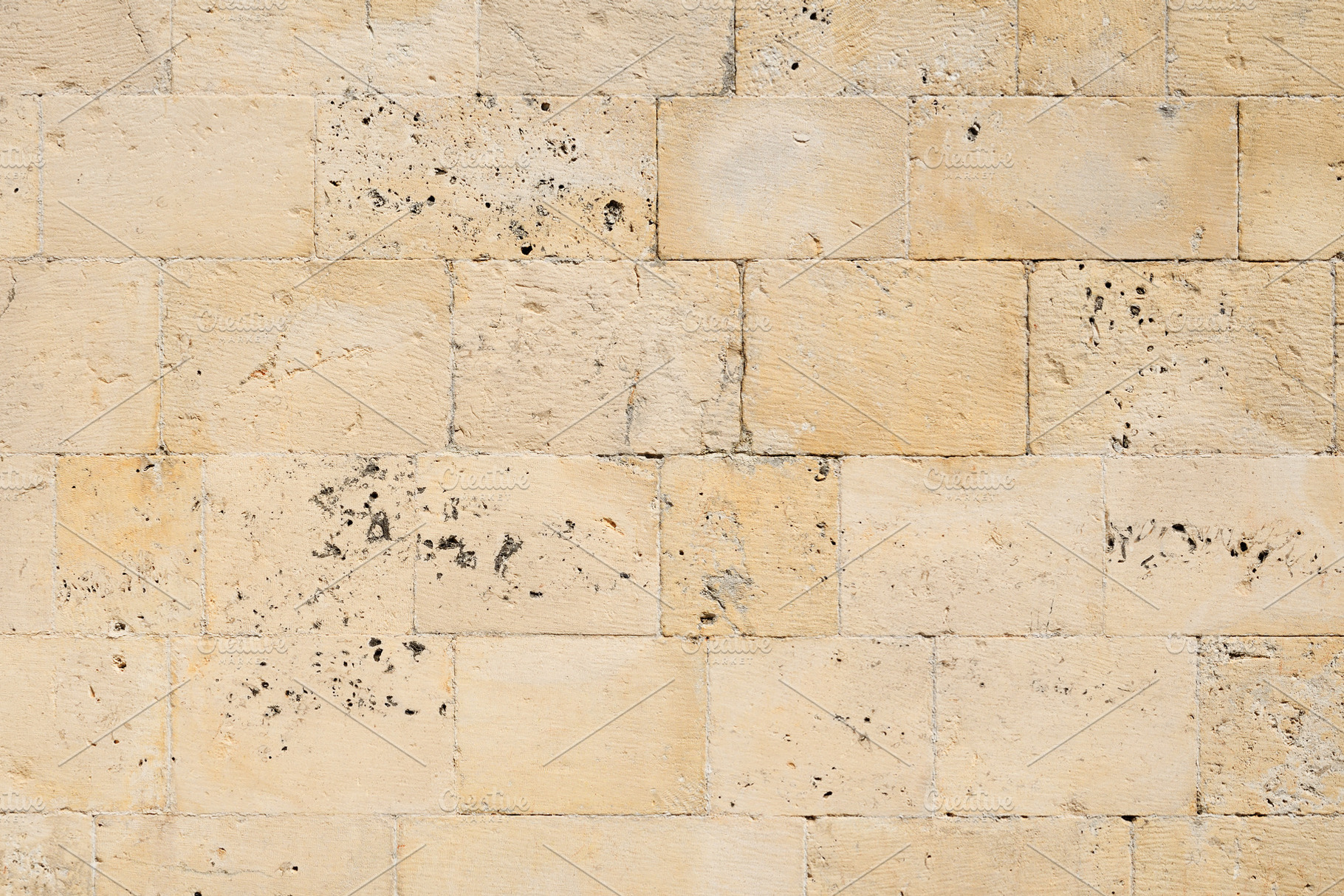 Texture of old limestone brick wall, an Abstract Photo by Anatoliy Sadovskiy
