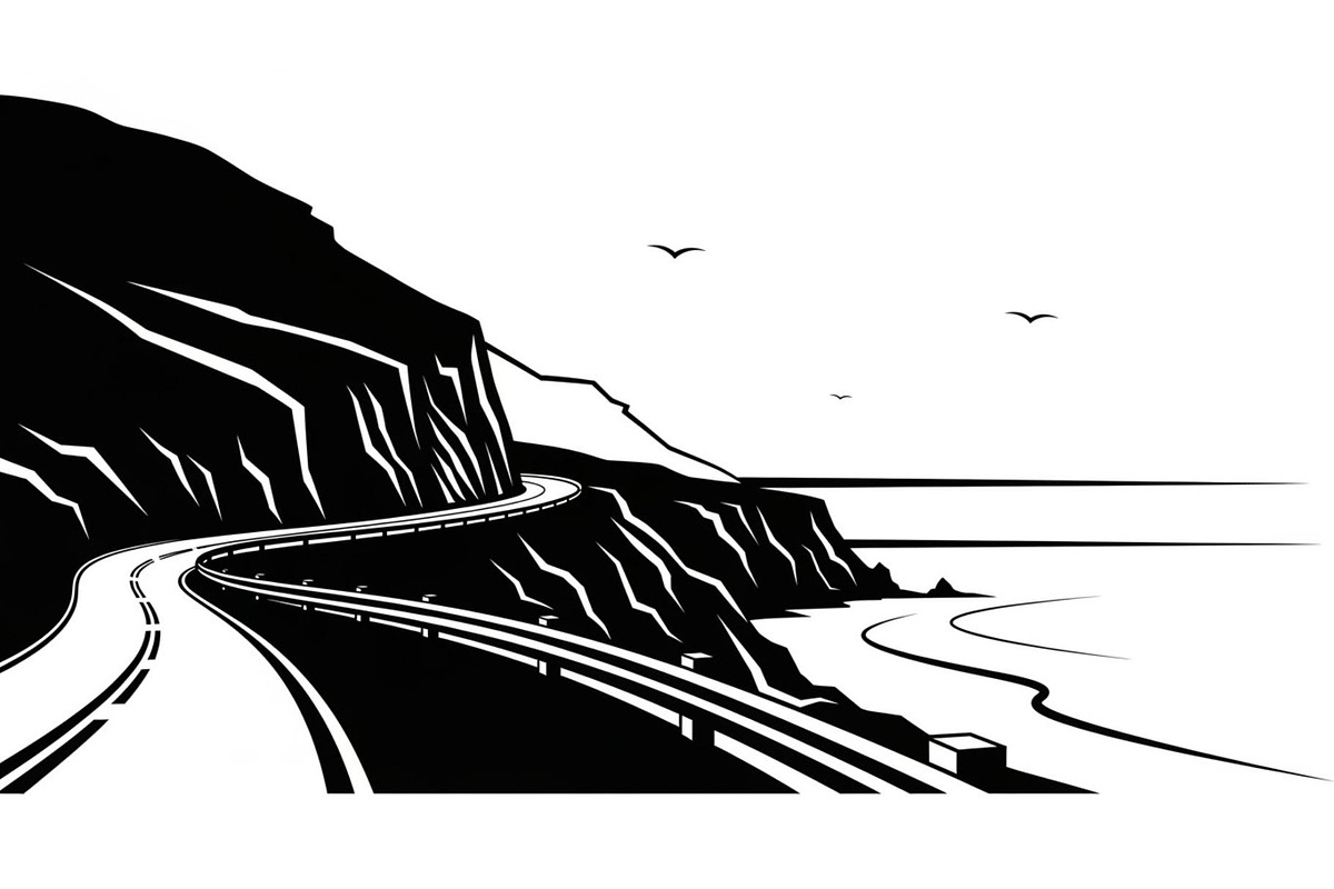 Coastal Curved Roadscape Bundle, a Graphic by musafir_fashion (Photo 12 of 14)