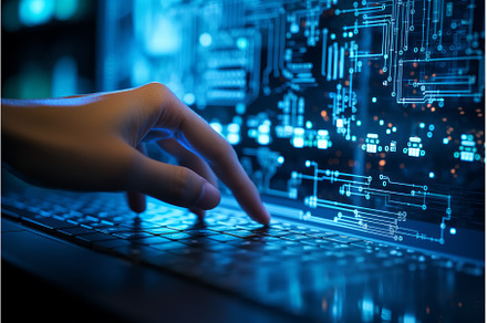 Cool Hand of robot touch. Coding, a Technology Photo by Ylivdesign