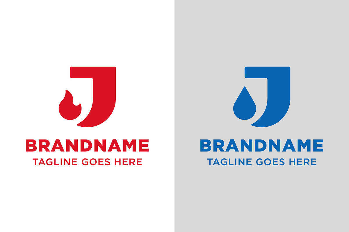 Letter J Fire and Water Simple Logo, a Branding & Logo Template by Pray Art Design Studio (Photo 1 of 2)