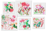Begonia floral background, a Decorative Illustration by katya.bogina (Thumbnail 4 of 5)