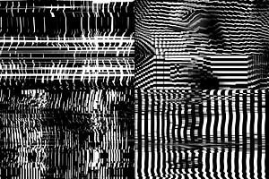 20 Seamless Broken B/W TV Patterns