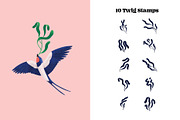 Swallow Birds Creator for Procreate, a Brush Add-On by Pencil Twist (Thumbnail 5 of 11)