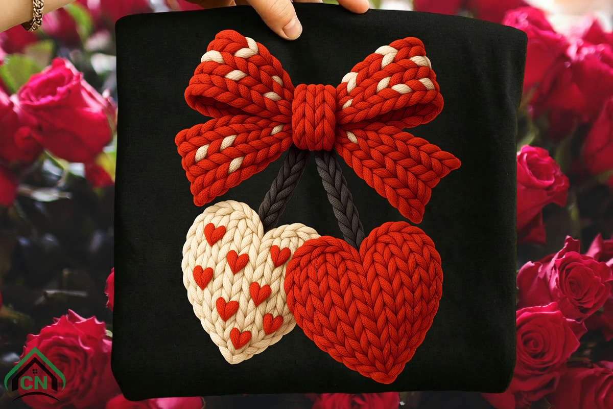 Faux Crochet Valentines Day Png, an Illustration by Craft Nest (Photo 7 of 7)