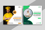 Cooking School Social Media Post, a Social Media Template by Designgrove (Thumbnail 1 of 2)