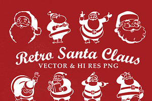 Retro Vintage Santa Claus Vector