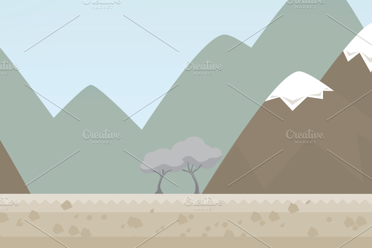 Mountains Vector Illustration, an Object Illustration by kulturrrno (Photo 6 of 8)