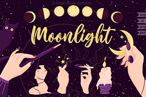 Moonlight Magic vector set