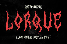 Lorque Black Metal Display Font