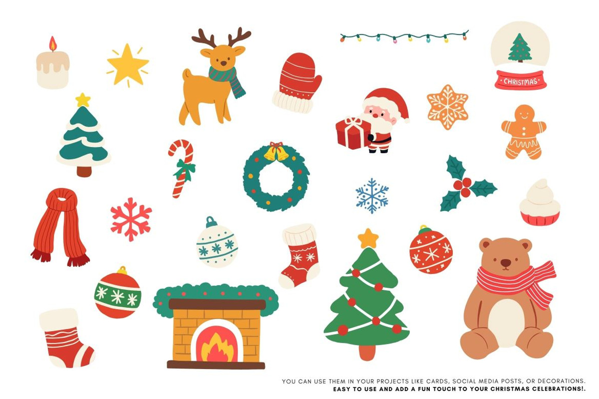 Christmas Hand drawn Illustrations, a Decorative Illustration by Victoruler (Photo 2 of 2)
