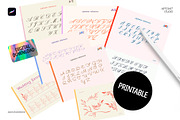 Calligraphy Workbook for Procreate, a Brush Add-On by Spasibenko Art (Thumbnail 4 of 5)
