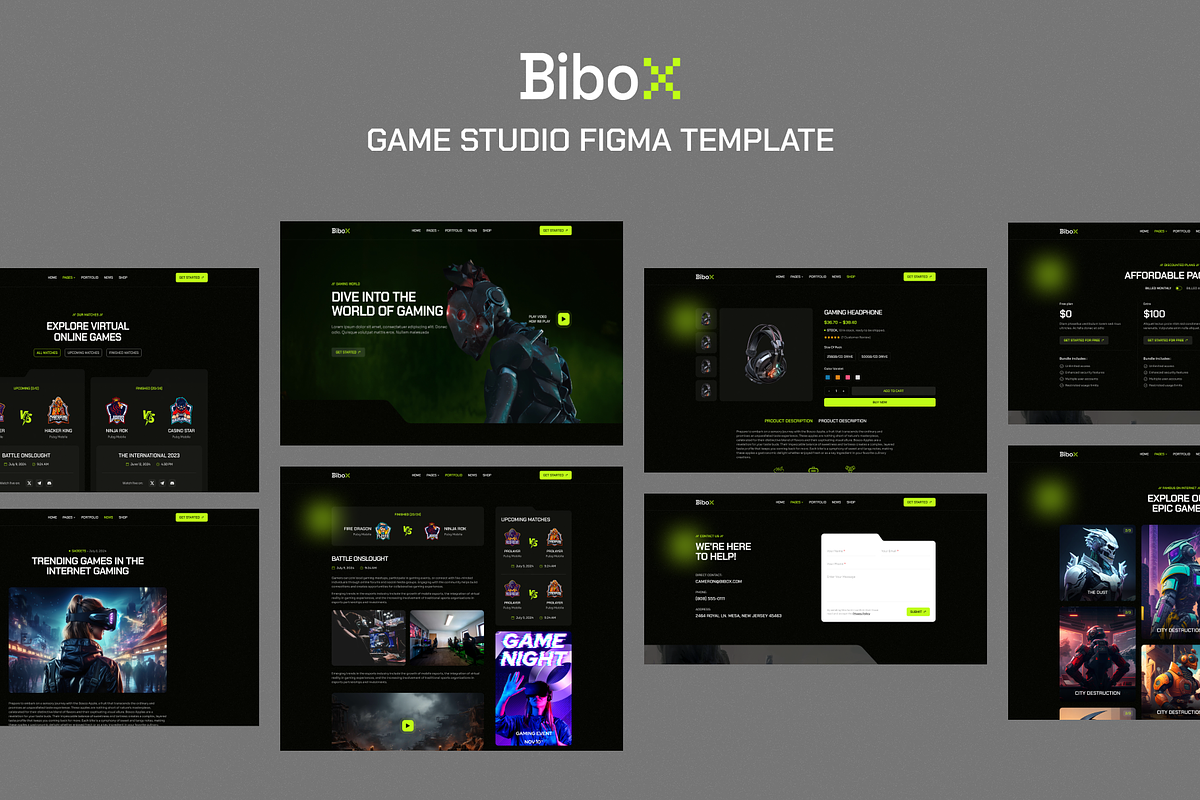 BiboX - Game Studio & Store Template, an UI Kit Template by YoArts (Photo 2 of 5)