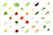 Veggies vector set, an Icon by Seavector (Thumbnail 2 of 5)