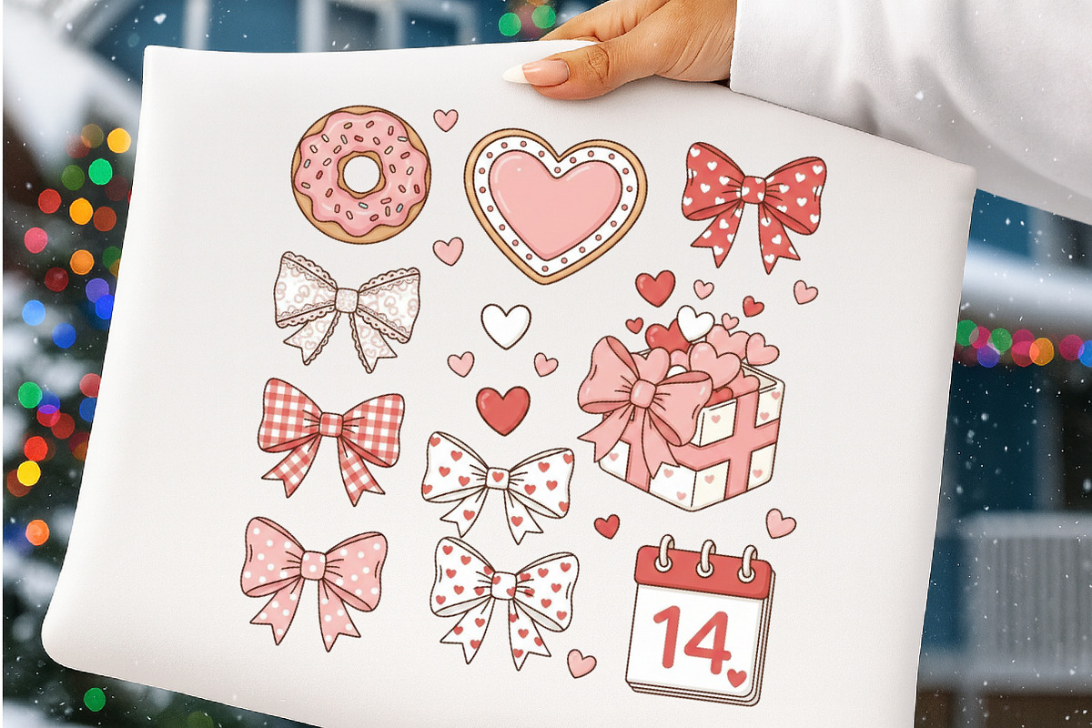 Valentine Coquette Bow Png, an Illustration by SinaCreation (Photo 4 of 10)