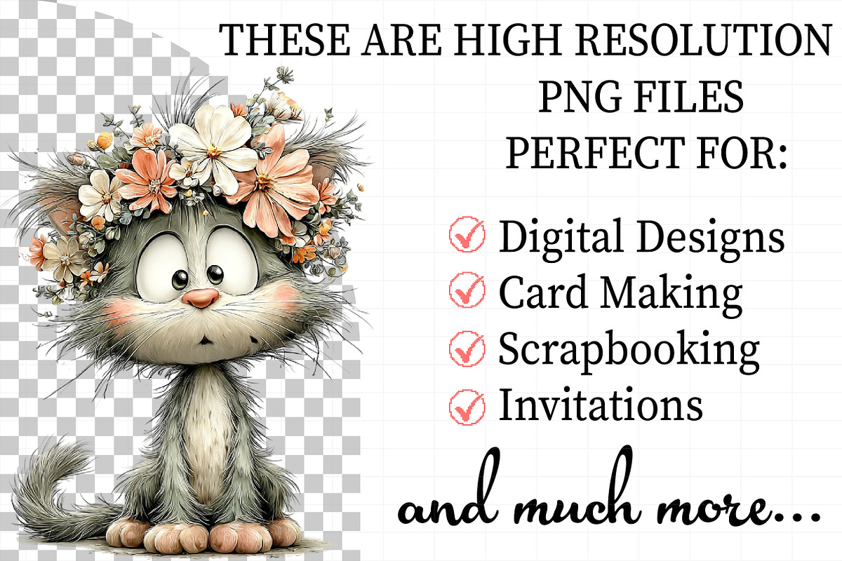 Whimsical Mother's Day Cats Clipart, an Illustration by Daily.Designs (Photo 2 of 6)