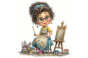 Artist Clipart JPG, a Person Illustration by Memories By Lea (Thumbnail 15 of 19)