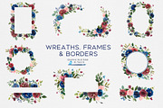 Burgundy, Navy Blue & Blush Flowers, an Illustration by Graphic Blue Bird (Thumbnail 3 of 6)