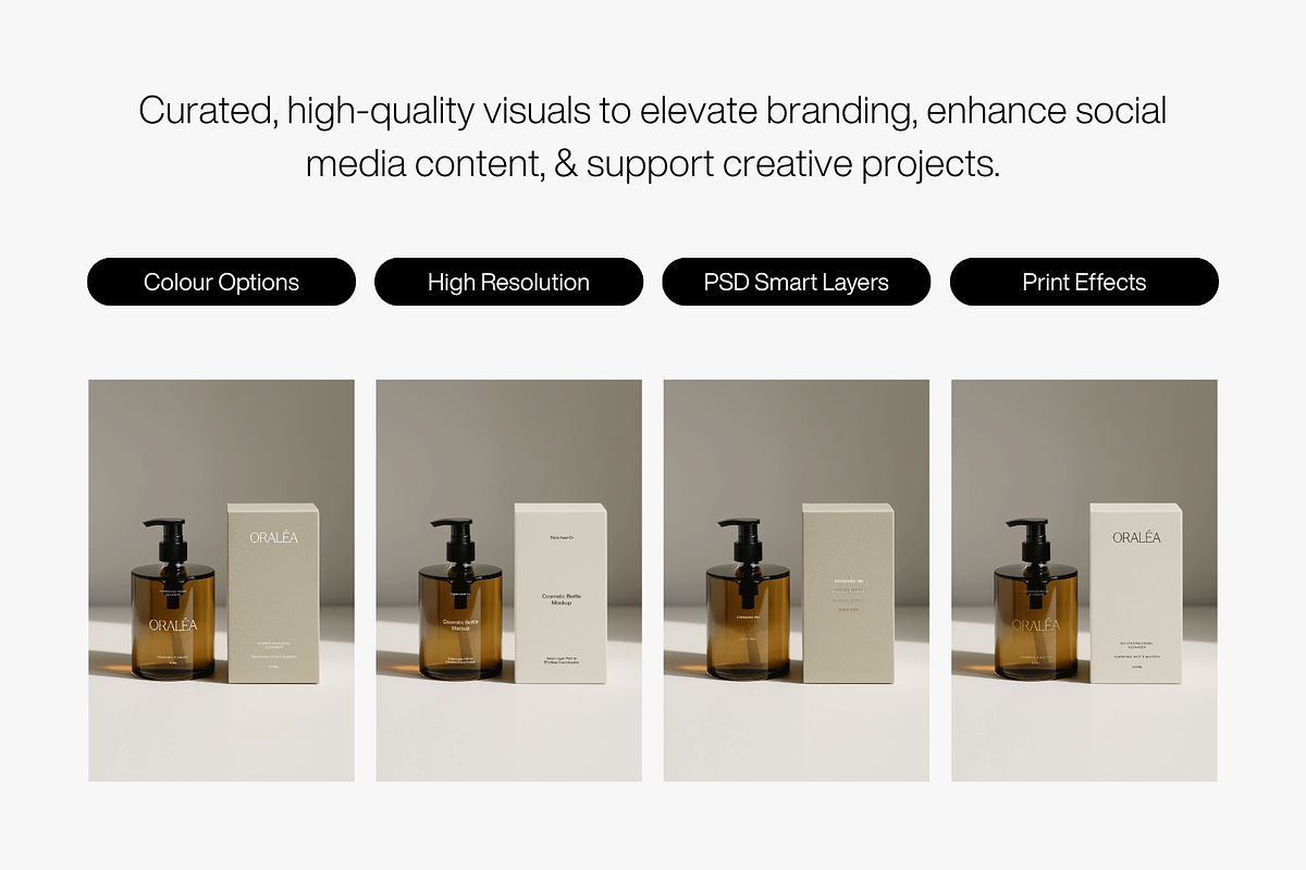 Premium Cosmetic Bottle Mockup, a Packaging Mockup by Digital Asset Co (Photo 3 of 4)