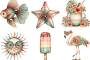 Whimsical Summer Clipart PNG, an Illustration by Designking (Thumbnail 4 of 5)