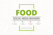 Food Social Media Banners, a Social Media Template by Web Donut (Thumbnail 1 of 9)