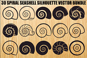 Spiral Seashell SVG Bundle, an Illustration by Gaye Art (Thumbnail 1 of 31)