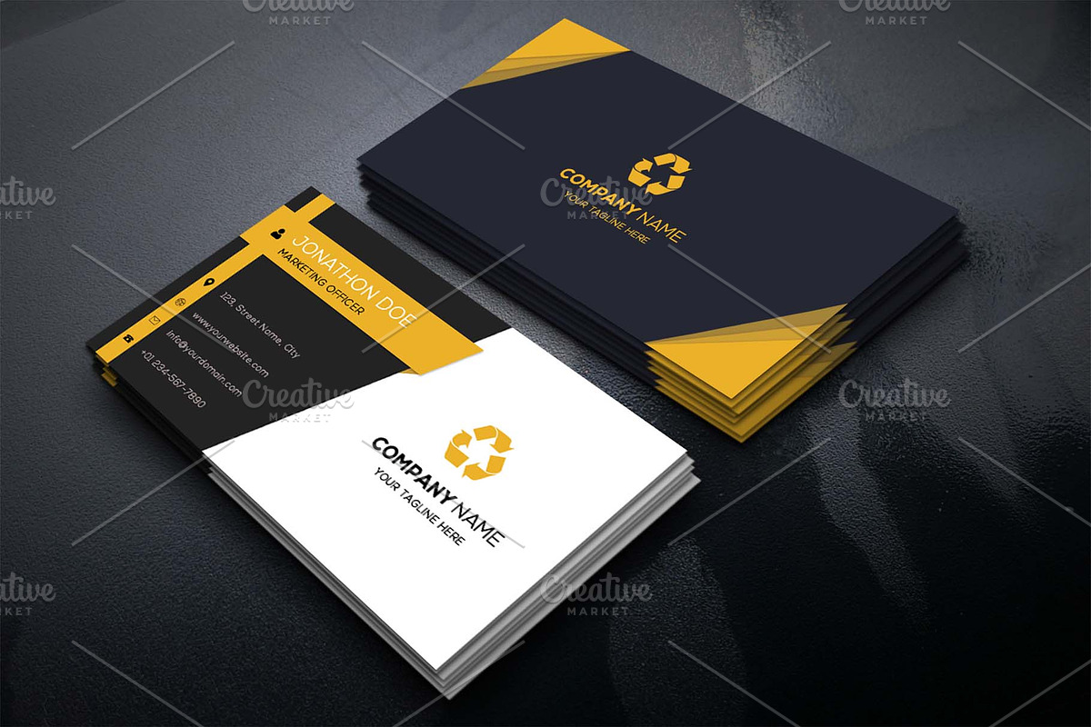 Simple Business Card Design, a Business Card Template by nandinigraphics (Photo 2 of 4)