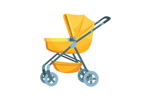 Baby stroller, childish colorful, an Illustration by the8monkey