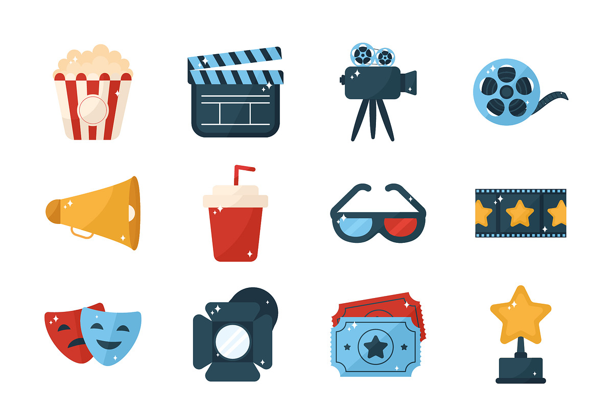 Cinema & Movie Icons Set