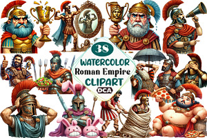 Funny Roman Empire Clipart, an Illustration by DreamCafeArt