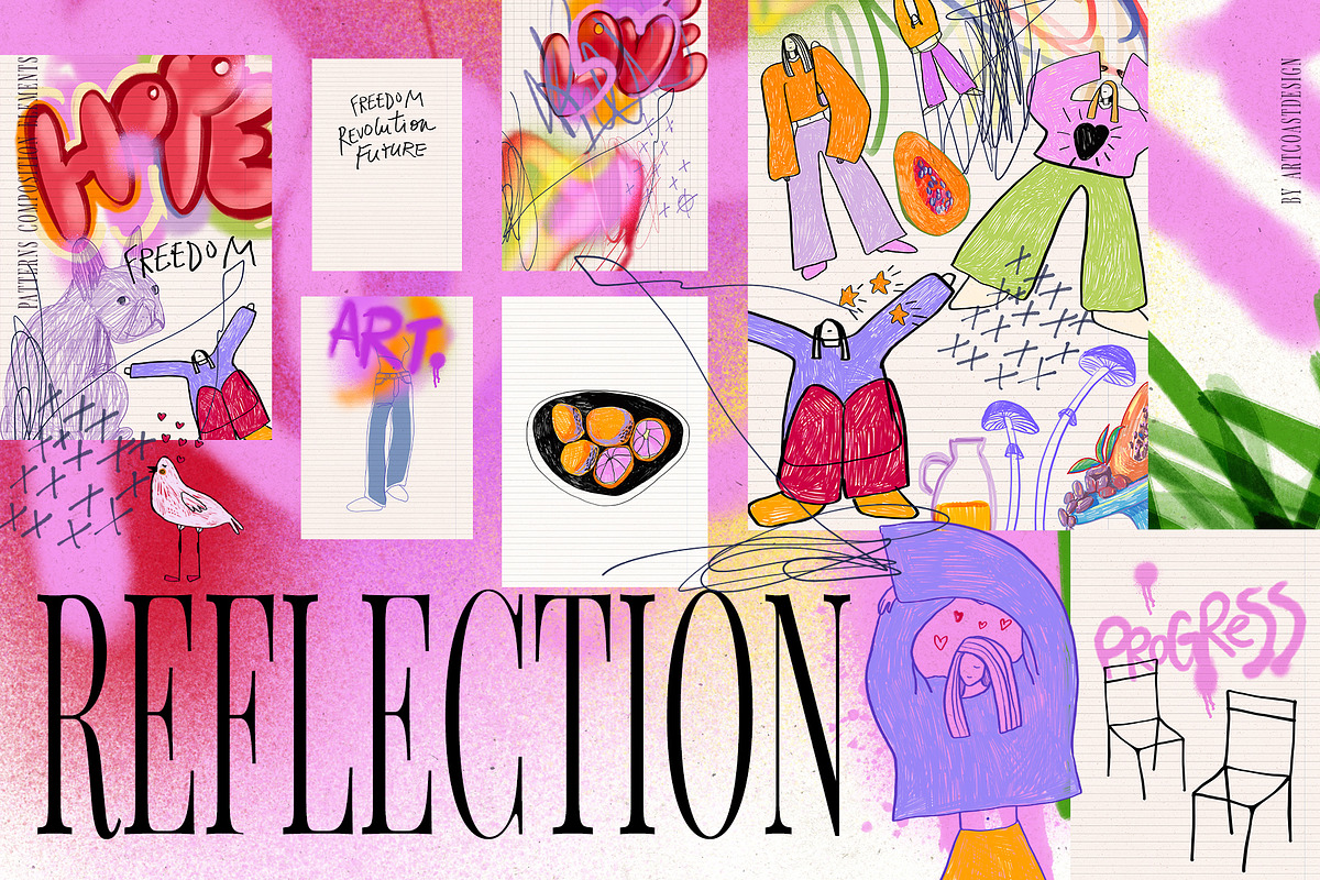 Reflection Scribble & Posters, an Object Graphic by nadispasibenko (Photo 1 of 15)