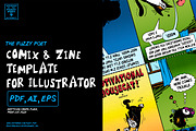 Illustrator Zine and Comix Templates, a Marketing Template by Fuzzy Poet by DG2 (Thumbnail 1 of 6)
