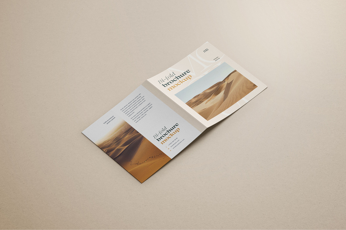 Bifold Square Brochure Mockup Set, a Print Template by mockupatelier (Photo 11 of 13)
