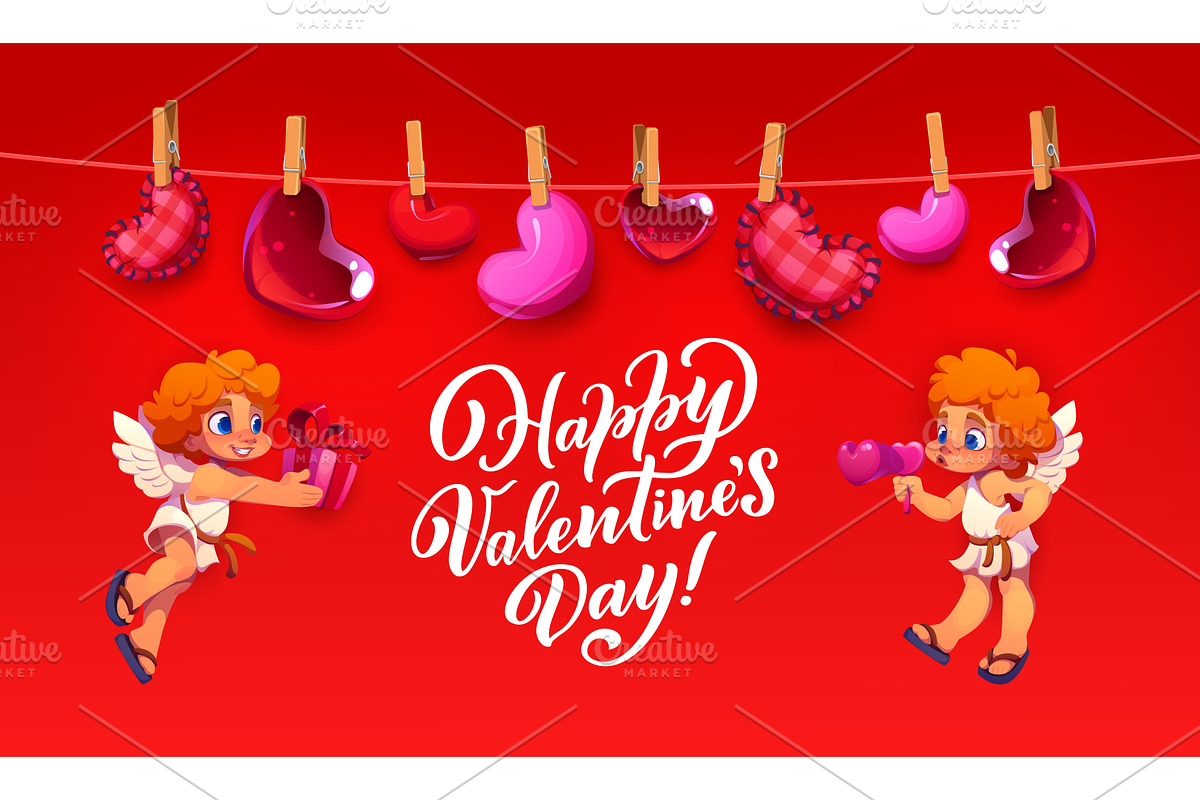 Valentine day greeting card, a Seasonal Illustration by Vector Tradition