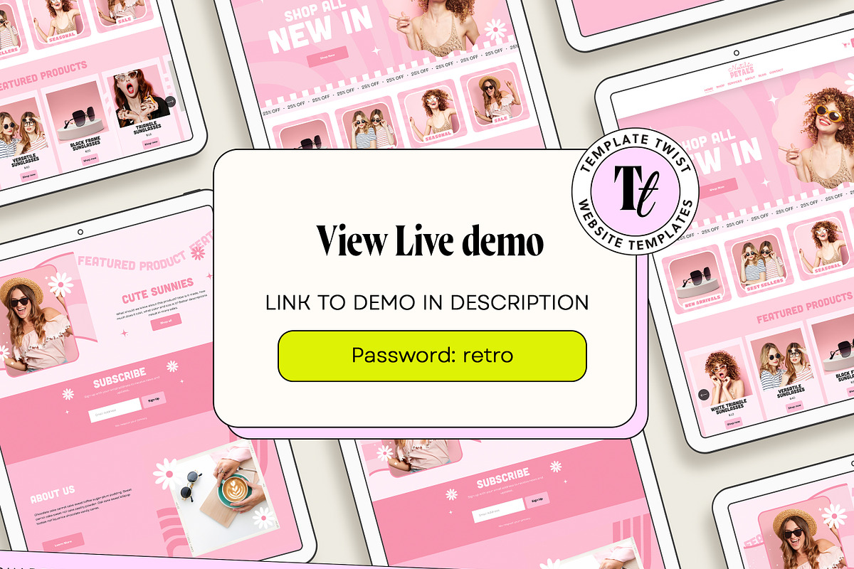 Pink Squarespace 7.1 Template, a Squarespace Template by Template Twist Shop (Photo 2 of 10)