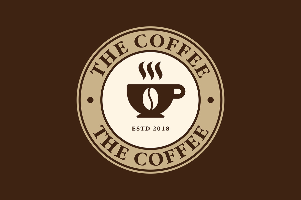 Hot Coffee Cup Bean Emblem Logo, a Branding & Logo Template by ika trisiana (Photo 2 of 2)