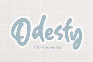 Odesty A Fun Handwritten Font