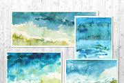 My Sea Watercolor Backgrounds, a Texture Illustration by Cat In Colour (Thumbnail 5 of 5)