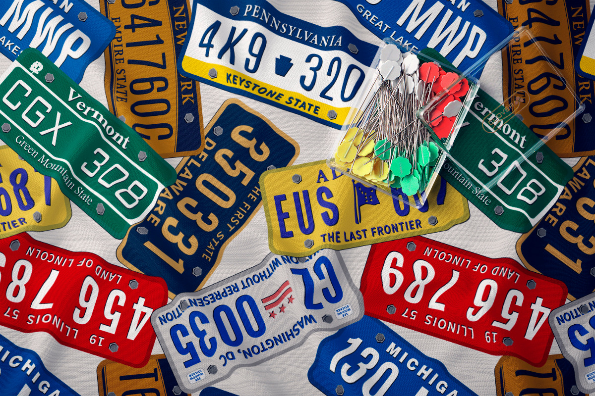 Car Number Plates Patterns, a Pattern Graphic by digitalEye