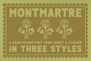 Montmartre - A Hand-drawn Font, a Sans Serif Font by Komet & Flicker (Thumbnail 1 of 16)
