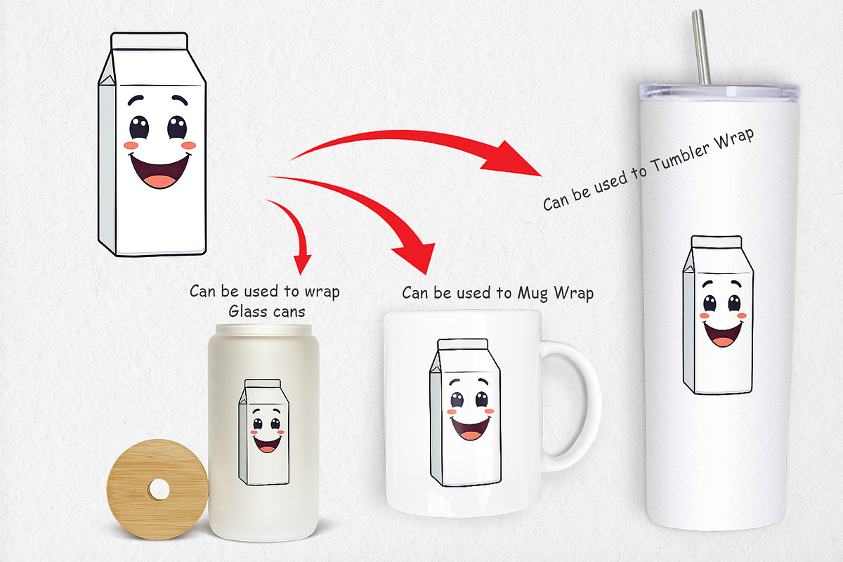 Milk Carton Clipart, a Graphic by Artnoy (Photo 4 of 5)